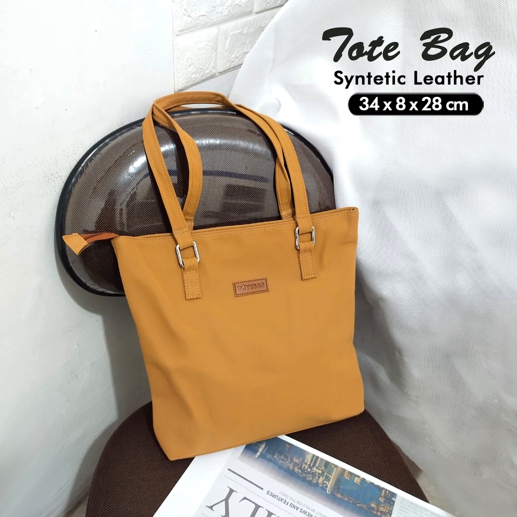 Totebag tas wanita kulit sintetis polos totebag remaja dewasa trendy