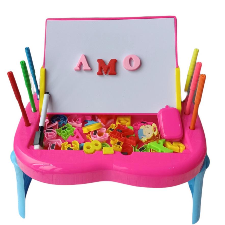 PRODUK- AMO-MAINAN EDUKASI MEJA PAPAN TULIS MAGNETIC MAGNET BELAJAR ANAK MEMBACA MENULIS MENGGAMBAR 