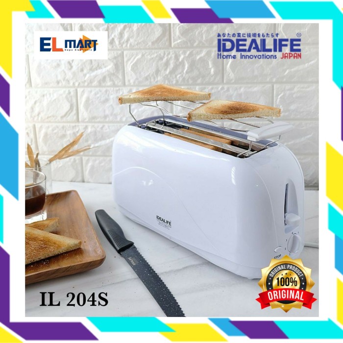 Sandwich Toaster Pemanggang Roti Pop up Idealife IL 204S 204 S IL204S