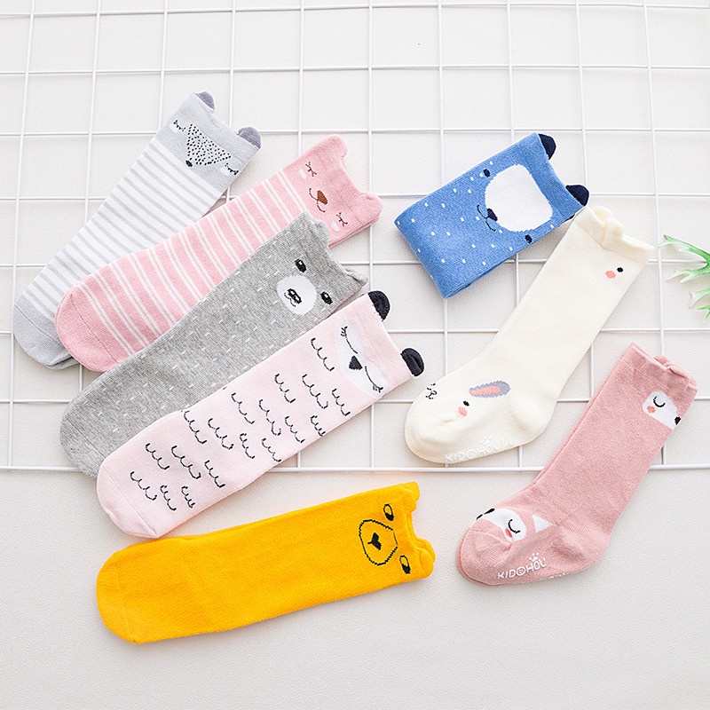 MG 372 Kaos Kaki Panjang Bayi ala Korea / Kaos Kaki Anti Slip Panjang Bayi Murah Produk Import