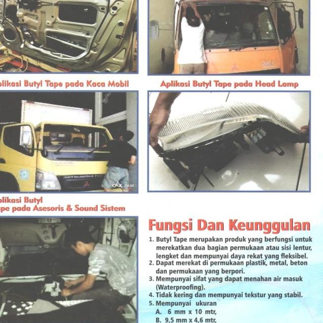

Butyl tape 6x10 meter (lem dodol)