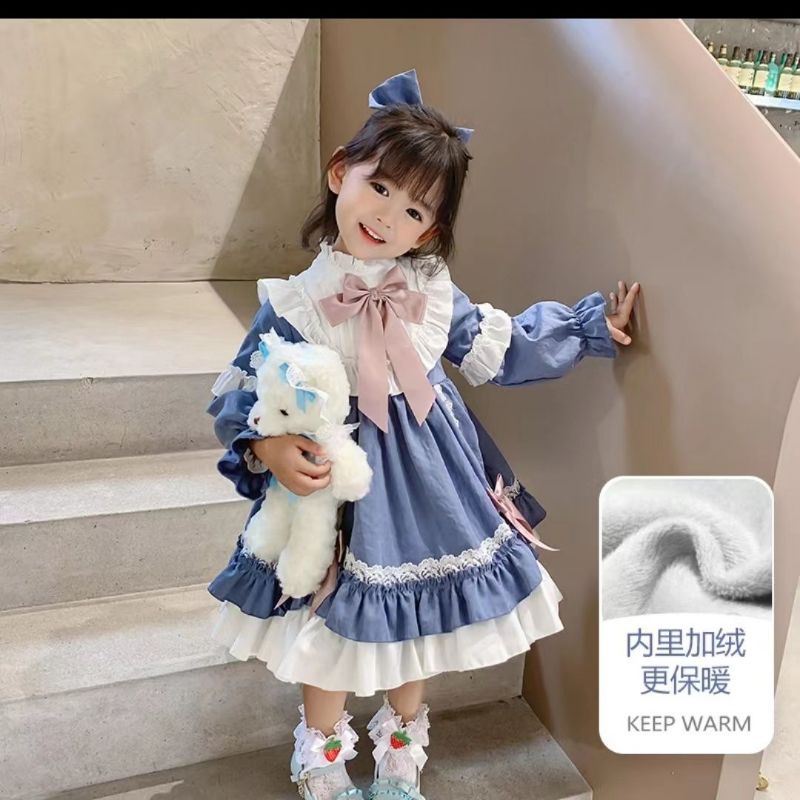 [MikanHiro Store] Dress Lolita Anak-Anak Lucu Imut Girls princess dress spring and autumn season lolita skirt new style lolita lolita Princess Rita dress children