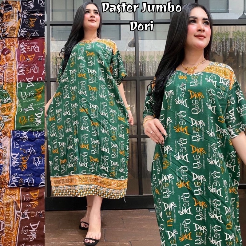 Daster Lukis Jumbo Selutut | Daster Kekinian Bumil Busui Friendly Kancing depan