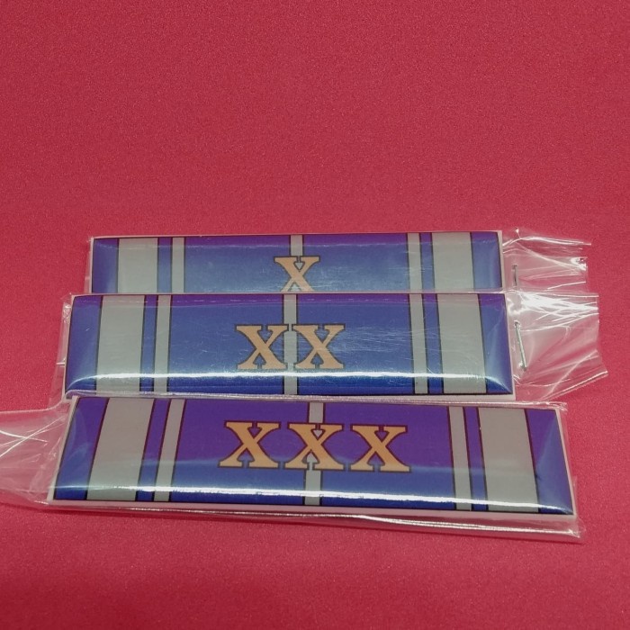 Penghargaan / Tanda Masa Kerja / Dinas 10 Tahun, 20 Tahun, 30 Tahun