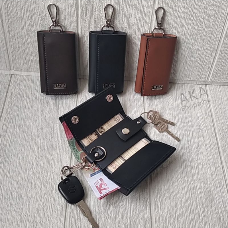 [HG BOSS09] Elegan Dompet STNK Gantungan Kunci Mobil Motor