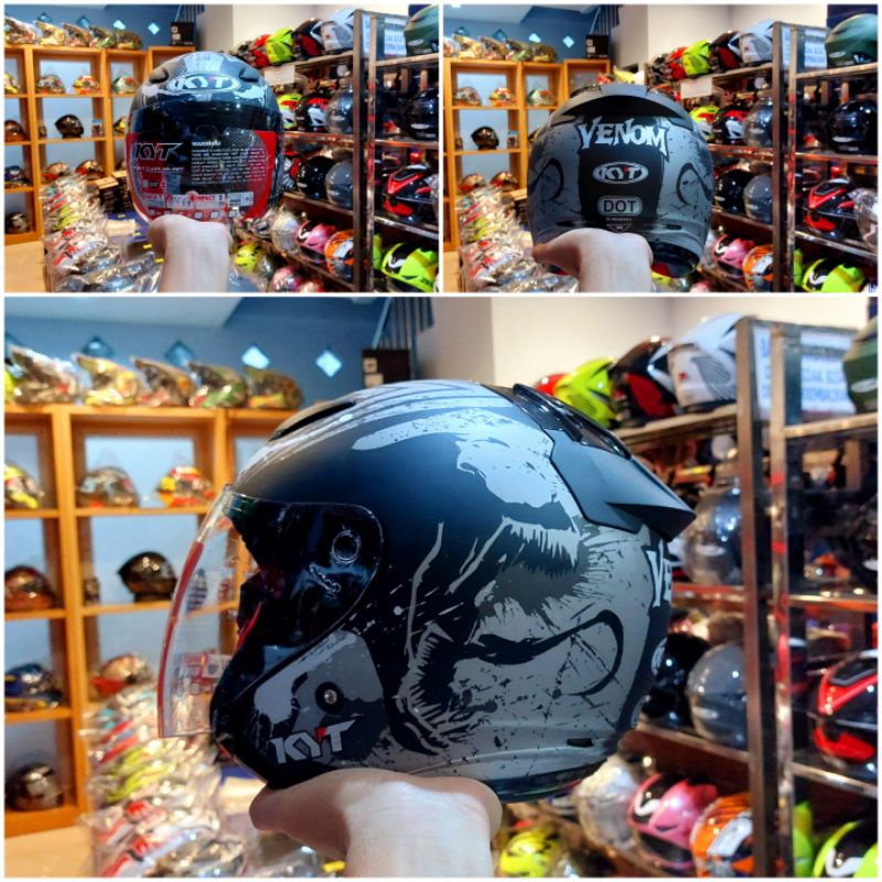 HELM KYT DJ MARU VENOM DOFF 100% ORIGINAL KYT