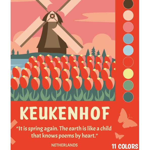 

Keukenhof - Paint By Number 11 Color [City Series] | Painting Kit