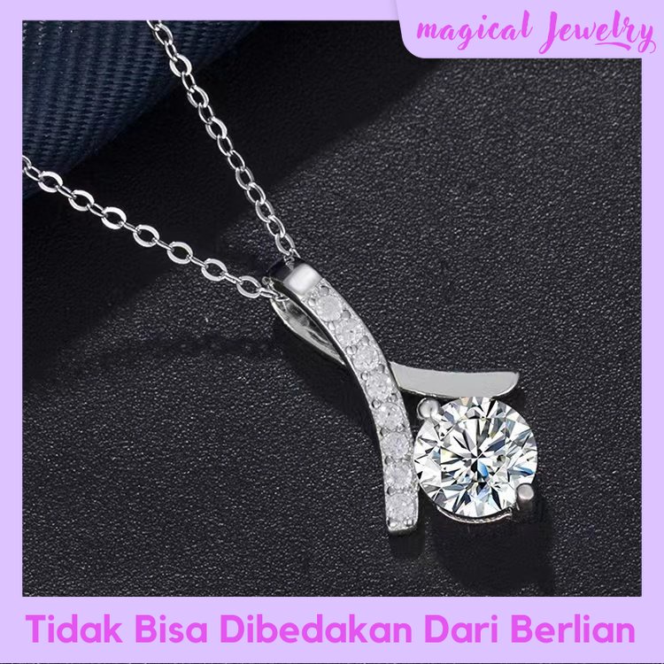 magical Jewelry Kalung Tura berlian replika / replika berlian eropa/lapis emas 18k Sterling Silver B