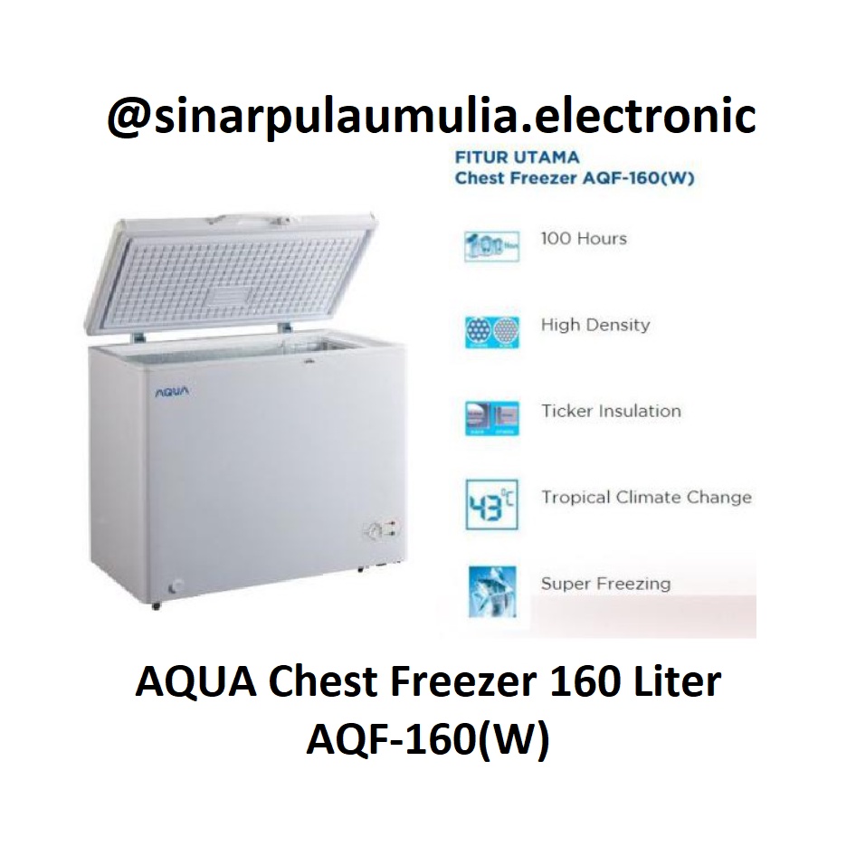Aqua Chest Freezer Box Pembeku 161 Liter - AQF-160 / AQF 160 / AQF160