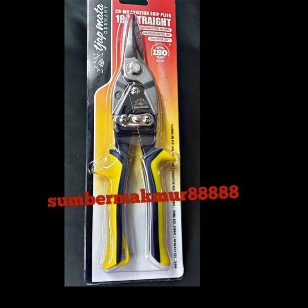 gunting seng / gunting baja ringan 10" lurus cap mata (eyebrand)