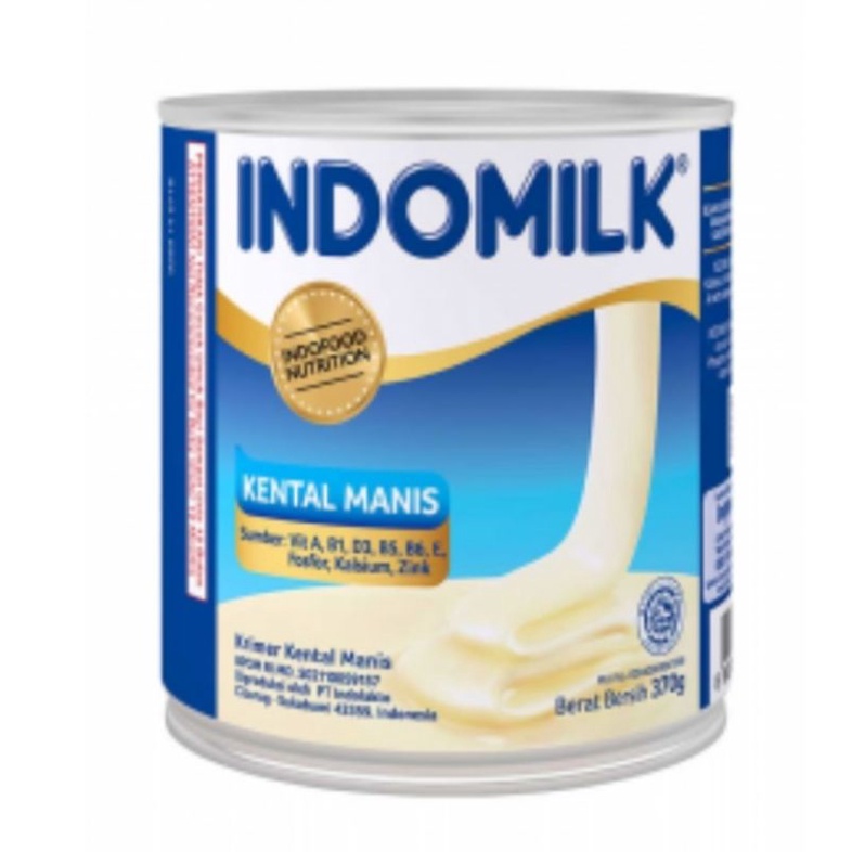 

( SATUAN ) INDOMILK susu kental manis putih kaleng 370gr isi 1 ( SATU ) PCS