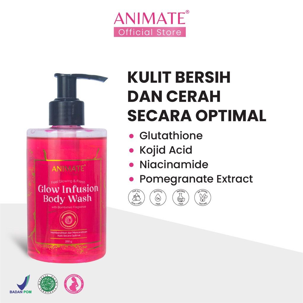 ANIMATE Glow Infusion Body Wash With Bombshell Fragrance 250ml