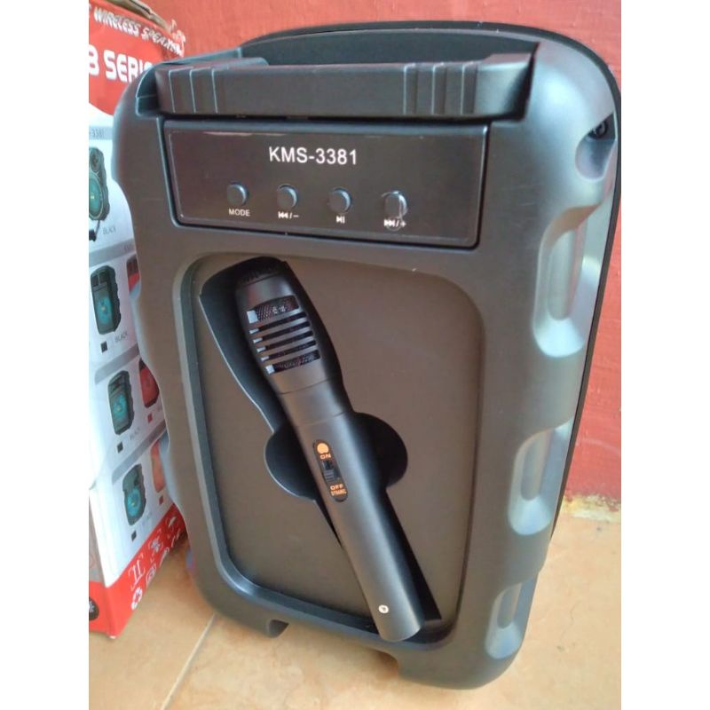 COD Speaker Bluetooth Wireless 3381/ 338 Ukuran 6,5 Inchi 6.5 Inch Bonus Mic Free Microphone Karaoke Speaker Aktif Wireless Portable Salon Bluetooth