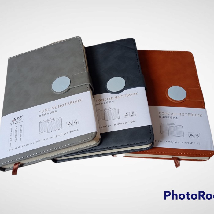 

Agenda Buku Agenda Concise Notebook Ukuran A5 Kancing Magnet Bulatcover Kulit