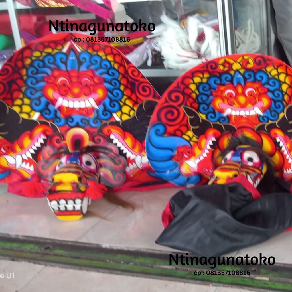 Barongan mainan anak kain lebar panjang caplokan jaranan devil plipit | Barongan spon murah | Barong
