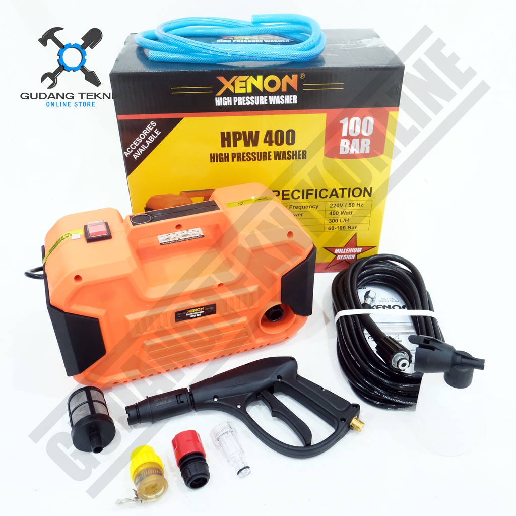 Mesin Cuci Steam Mobil Motor 100 Bar HPW400 XENON / Jet Cleaner High Pressure Washer HPW 400 XENON