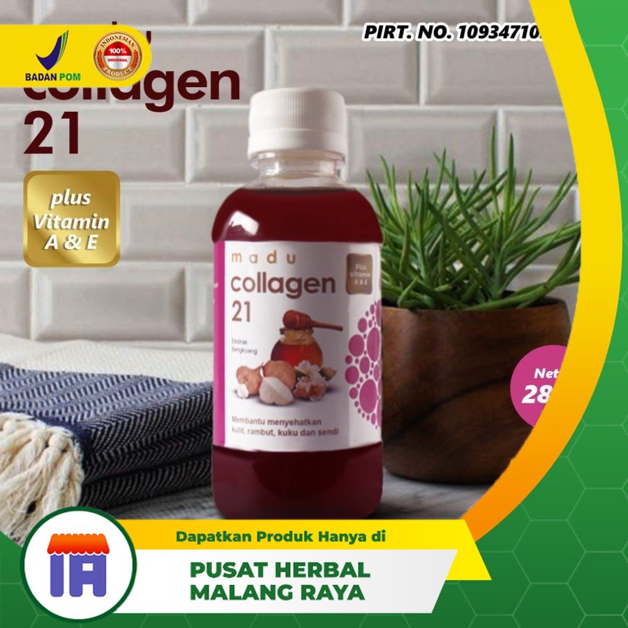 

MADU COLLAGEN 21 KOLAGEN HERBAL 21 MENGENCANGKAN KULIT MENCEGAH PENUAAN Melembabkan Kulit Dan Obat Jerawat Isi 280 Gr