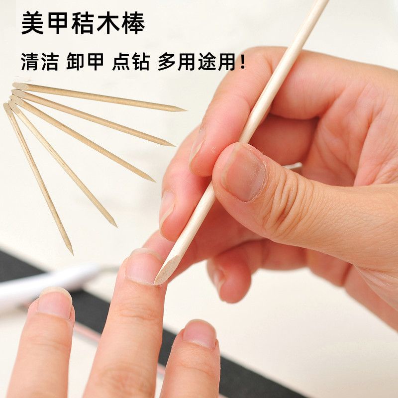 Stik kayu kuku 10 pcs / stick kuku nail art / nail wood stick / pendorong kuku