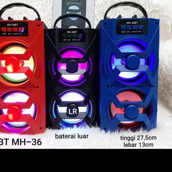 Speaker Bluetooth MH 36BT Bonus Mic/Speaker Karaoke MH-36BT SUPER BASS