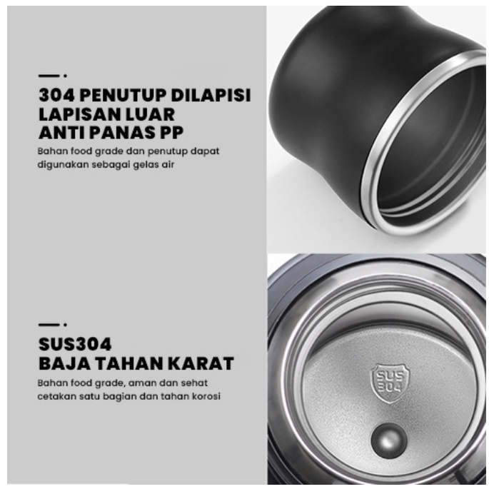 Botol Minum Termos Tumbler Tahan Air Panas&amp;Dingin Stainless Steel  304 ,820ML A36321-31