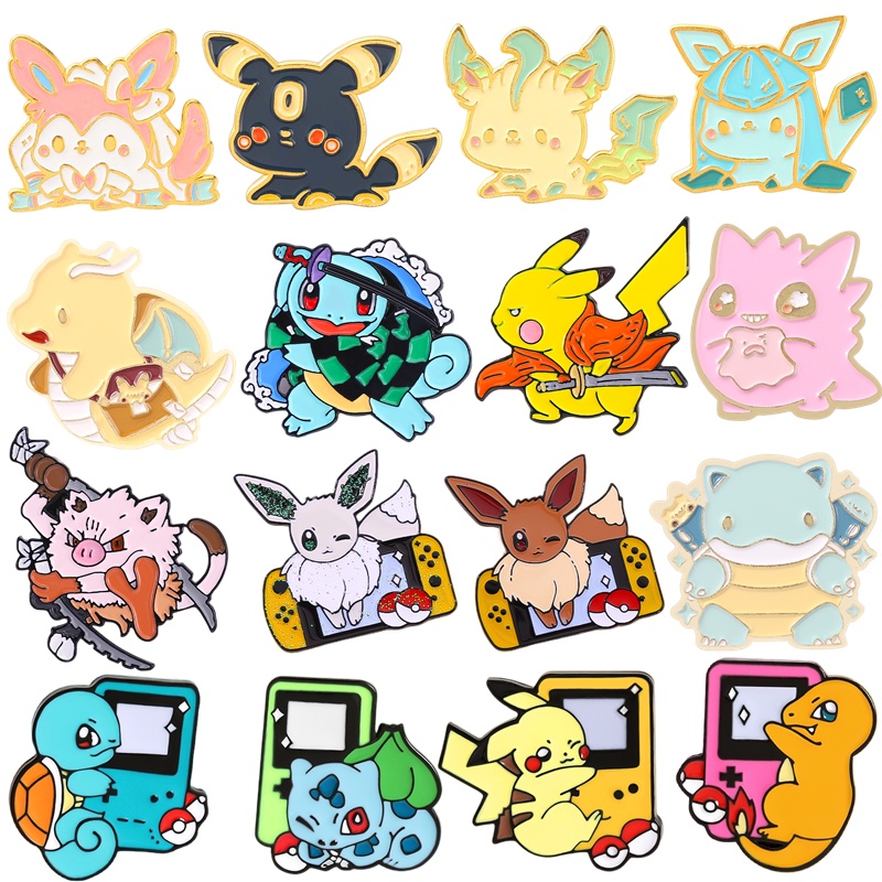 Bros Pin Enamel Desain Anime Pikachu 24 Gaya Untuk Hadiah Teman