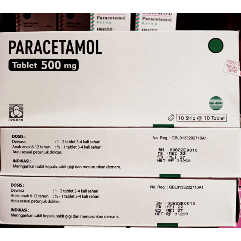 Paracetamol box Promed