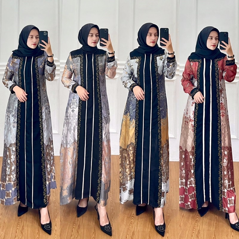 Gamis Dior Silk mix jetblack