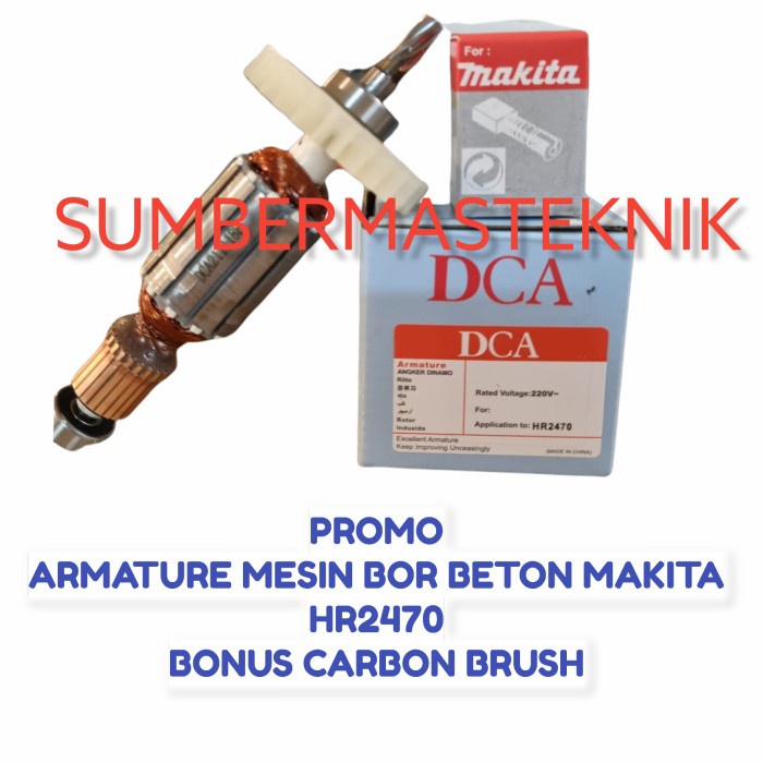 ARMATURE BOR MAKITA HR2470 ANGKER BOR BOBOK MAKITA HR 2470 BONUS CB