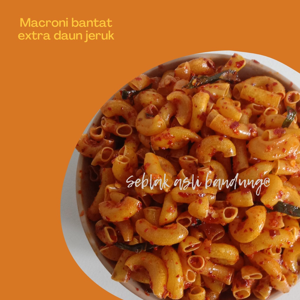 

Makaroni Bantet pedas daun jeruk kriuk cabe asli 100gr