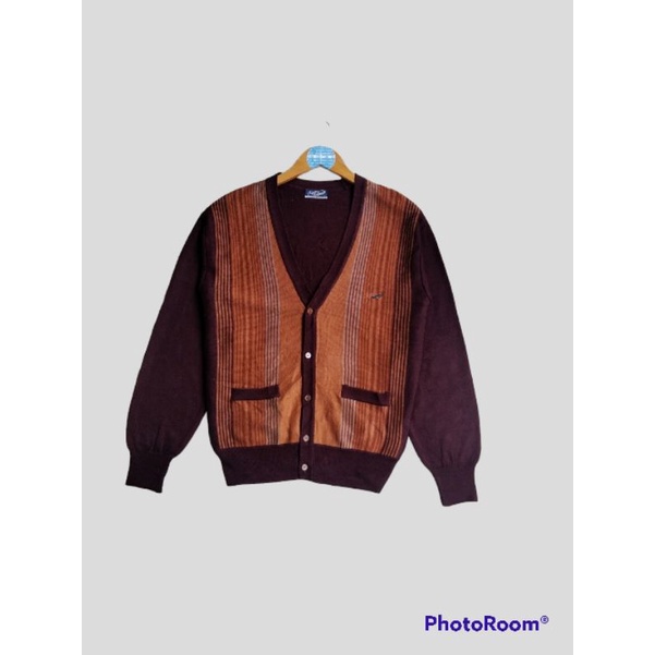 CARDIGAN CROCODILE SECOND KNITWEAR PRIA WANITA VINTAGE