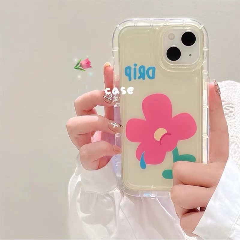 Soft Case Silikon TPU Transparan Motif Bunga Untuk IPhone 14 13 12 11 Pro X XR XS Max 6 6S 7 8 Plus