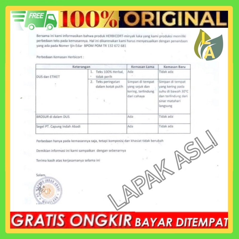 Obat luka herbal herbicort