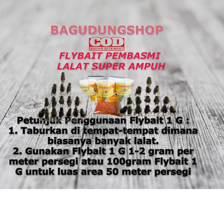 Flybait 1G Pembasmi lalat fly bait obat racun basmi lalat super ampuh kemasan ulang 20 gram