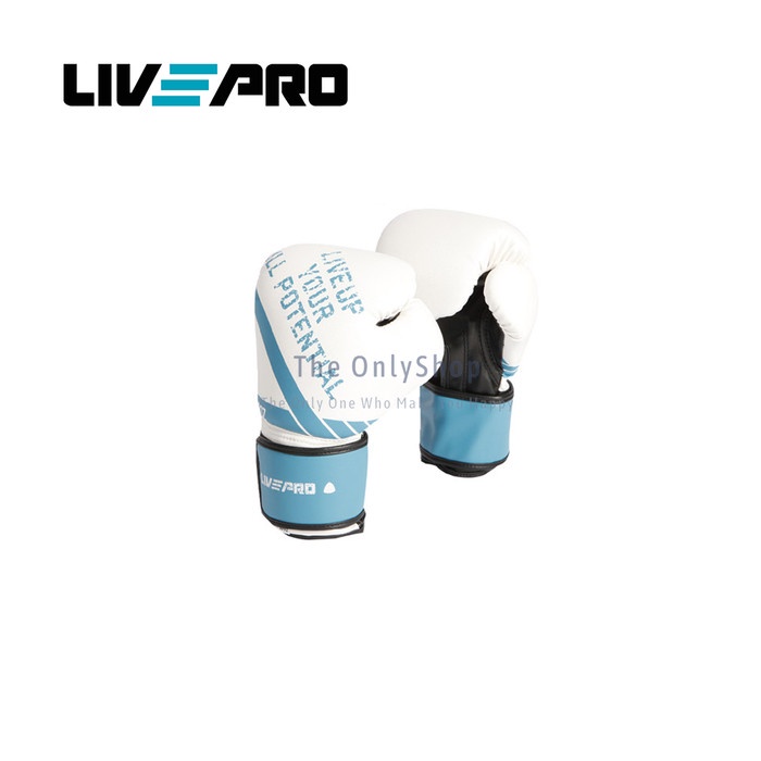 LIVEPRO SPARRING GLOVES SARUNG TINJU Tersedia warna BIRU & PUTIH - 12oz white