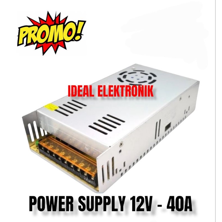 Jual Power Supply Cctv 12V 40A Power Suply Swiching 40 Amper 12 Volt PSU Shopee Indonesia