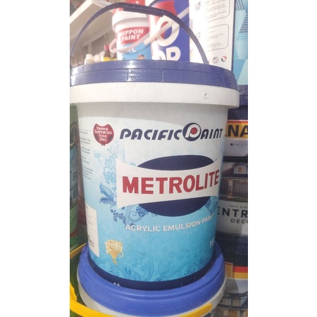 Cat Tembok METROLITE 25 KG / 16 LITER PASIFIC PAINT | Warna PUTIH KEBIRUAN