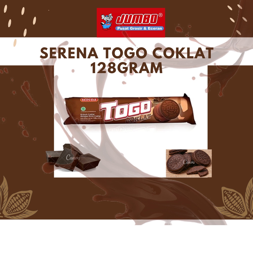 

Serena Togo Biskuit Coklat 128 gram/ Biskuit coklat dengan krim coklat