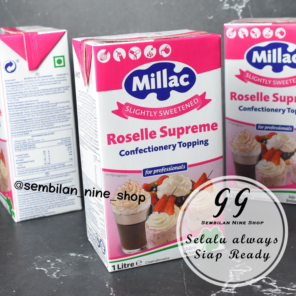 Jual Millac ROSELLE SUPREME Whipping Cream 1 Liter Confectionery