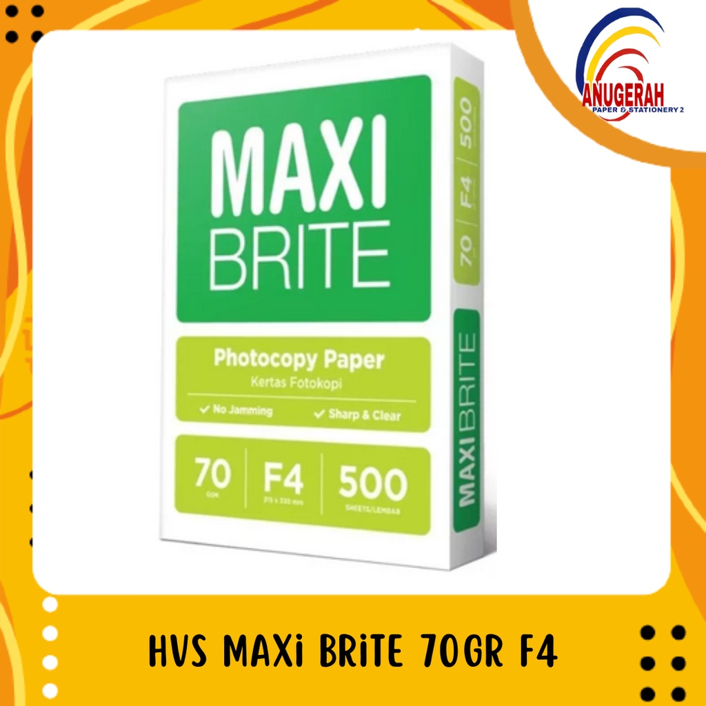 

Kertas HVS Maxi Brite Folio F4 70 Gram Murah (RIM)