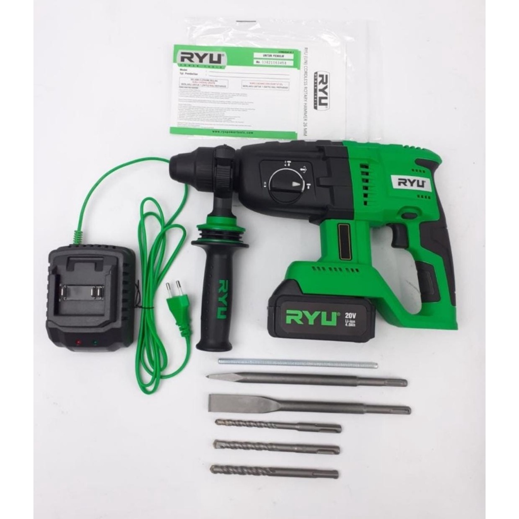 Bor cas 3 fungsi rotary hammer merk RYU tipe RCRH 26