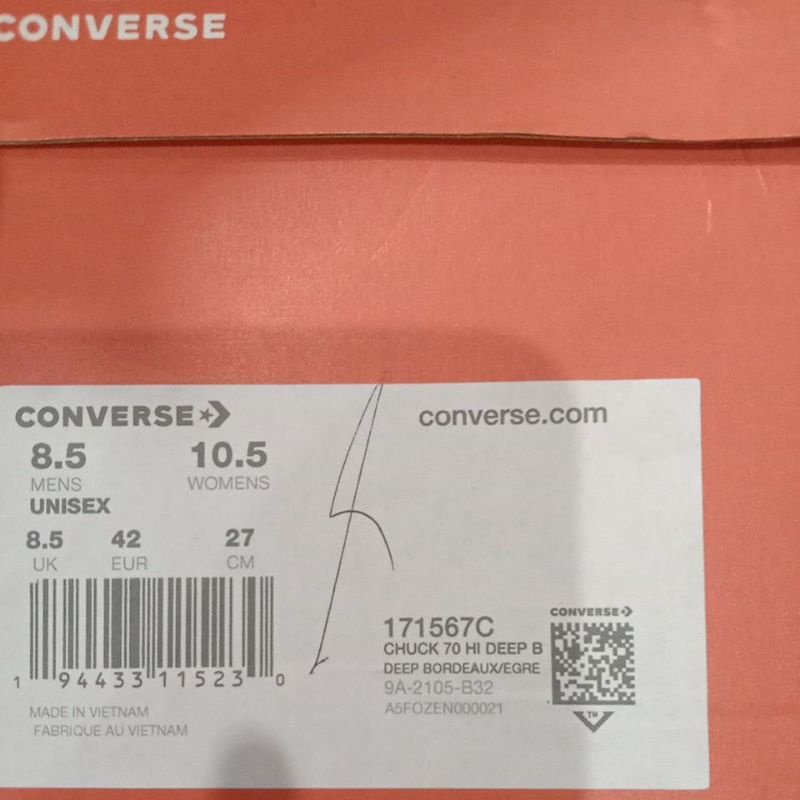 Sepatu Converse Chuck 70 Hi Deep B 171567C