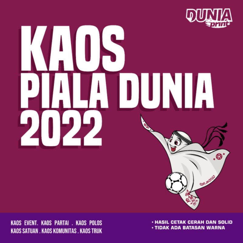 KAOS / TSHIRT DISTRO / KAOS PRIA / TSHIRT ORIGINAL PIALA DUNIA QATAR 2022