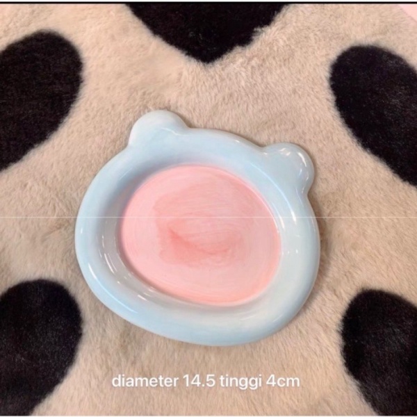

Promo Bear Plate Korean Aesthetic Pastel / Piring Dessert Aestetik Beruang - Biru S Diskon