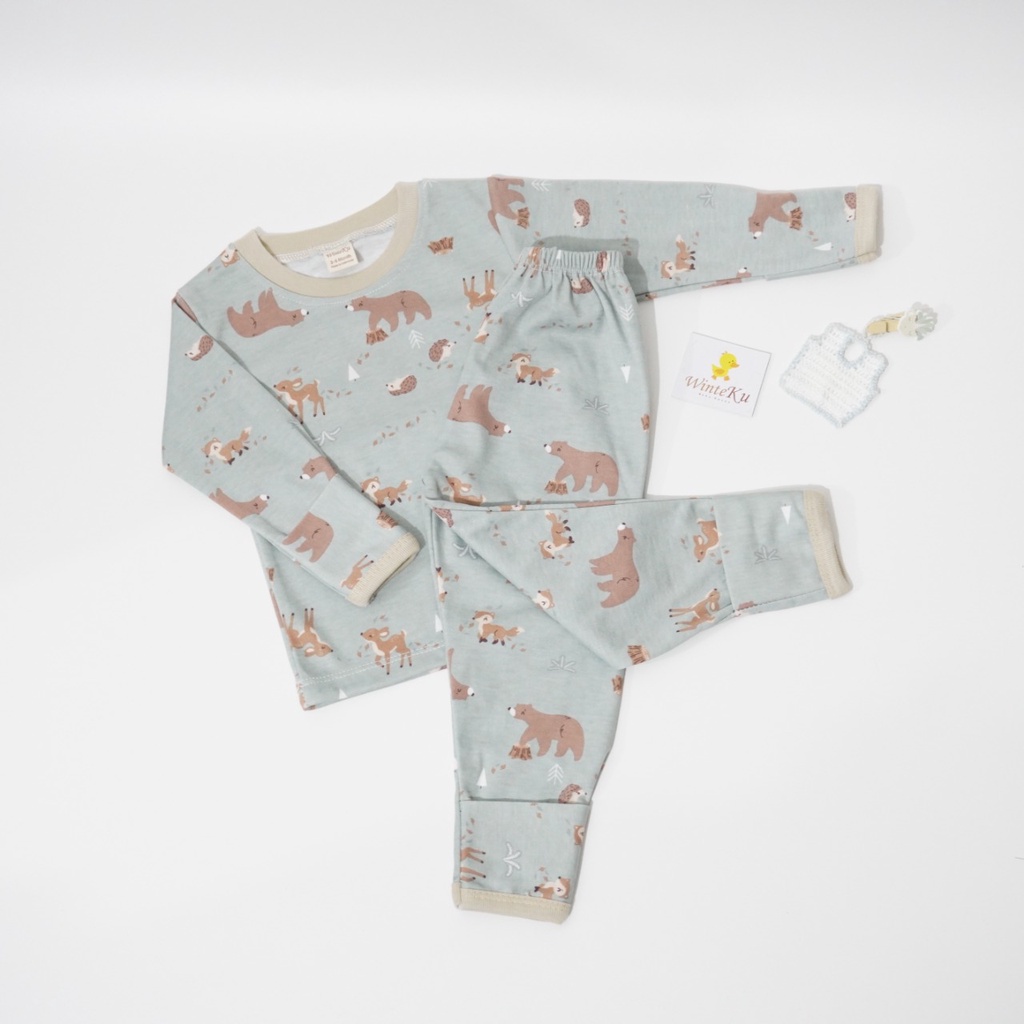 WINTEKU SET OBLONG Panjang Forest BOY -Setelan Oblong Panjang Forest Animal BOY