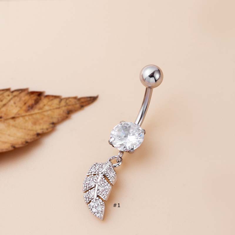 1pc Anting Tindik Perutpusar Stainless Steel 14 Gage Model Sayap Kupukupu Untuk Wanita Butterfly