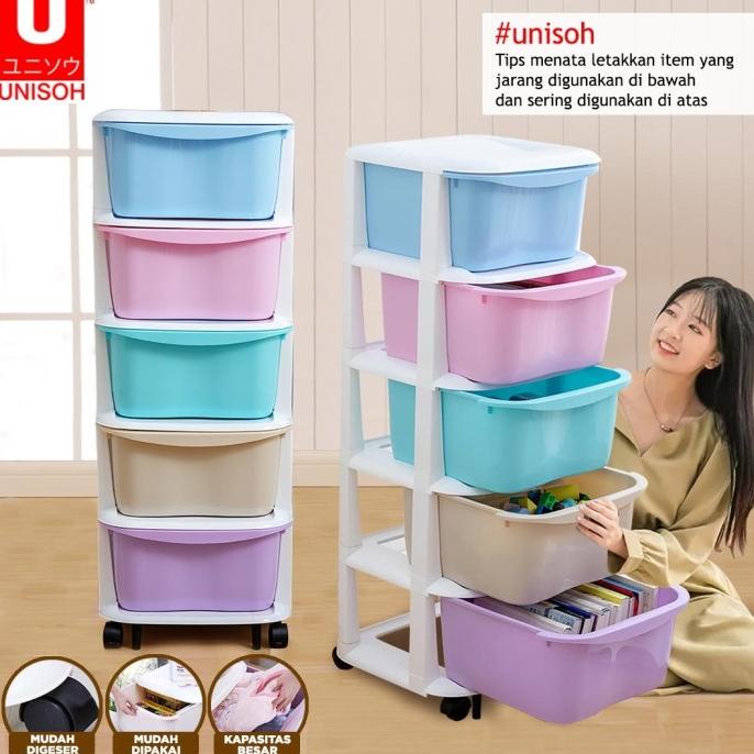 

UNISOH LEMARI PLASTIK 5 SUSUN stock ready