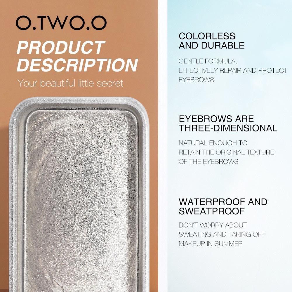 PA O.TWO.O 9137 Eyebrow Soap Brow Sculpt Lift Brow Styling Soap Waterproof Long Lasting Eyebrow Gel Pom Gel Penataan Alis Tahan Air, Kosmetik Bubuk Alis Gel Tahan Lama AK091