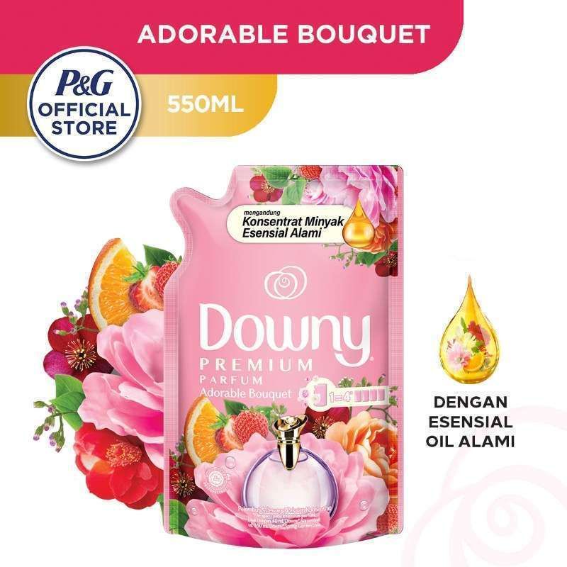 Downy Pewangi dan Pelembut Pakaian Konsentrat Adorable Bouquet, Fresh Bouquet, French Lavender 550 ml