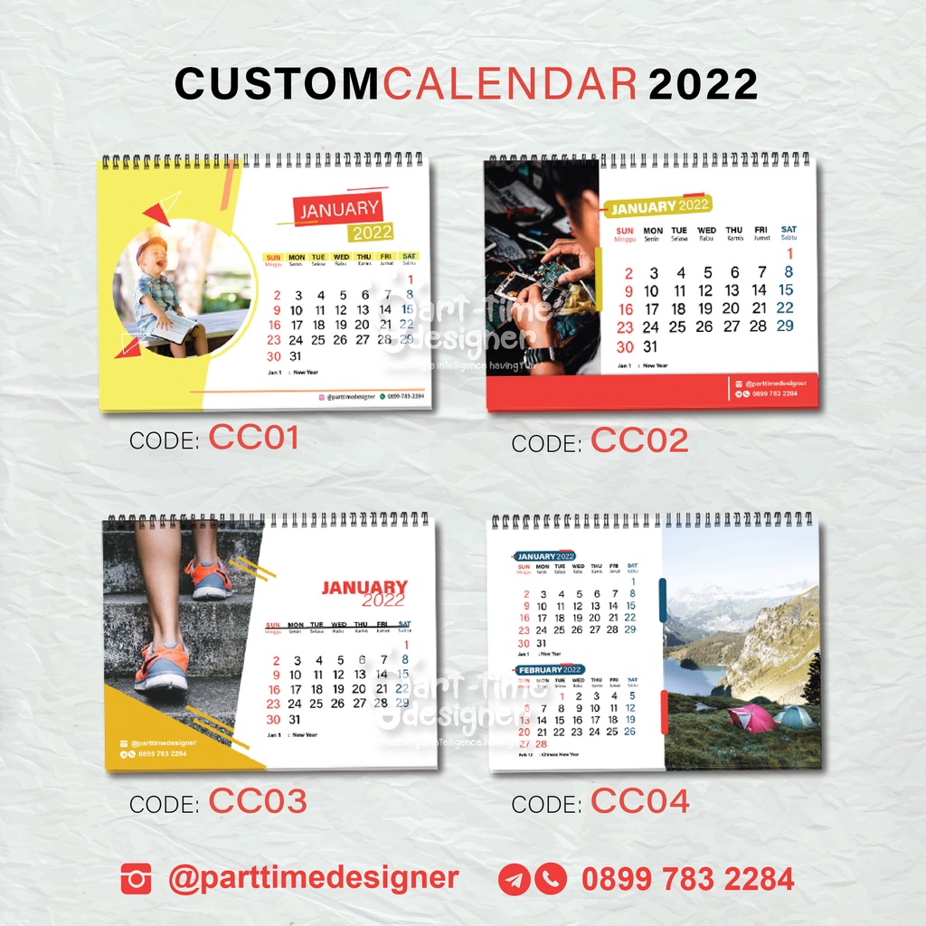 

Kalender Meja Custom Premium