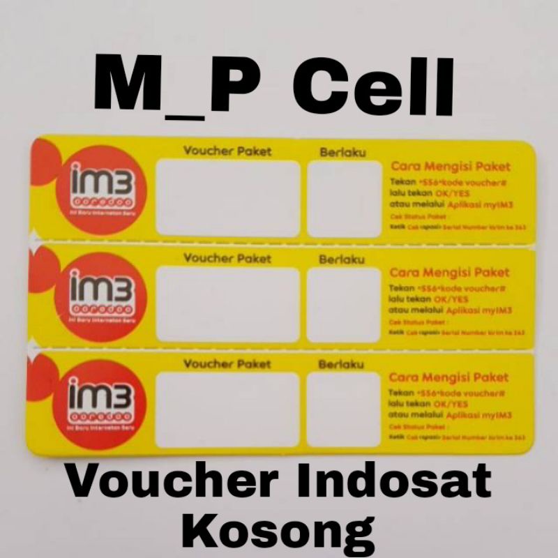 Voucher Indosat Kosong